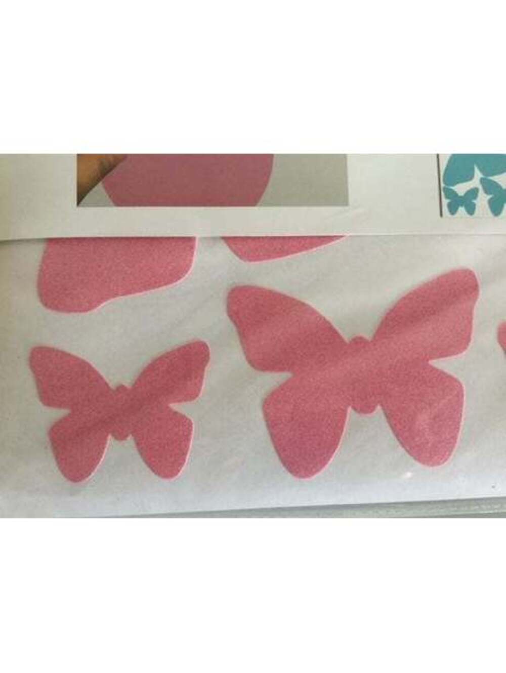 Flocked Fur Butterfly Wall Decals Gender Reveal Baby Shower College Dorm DIY - Picture 5 of 6